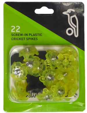 Kookaburra Screw-In Plastic Cricket Spikes 22pk 